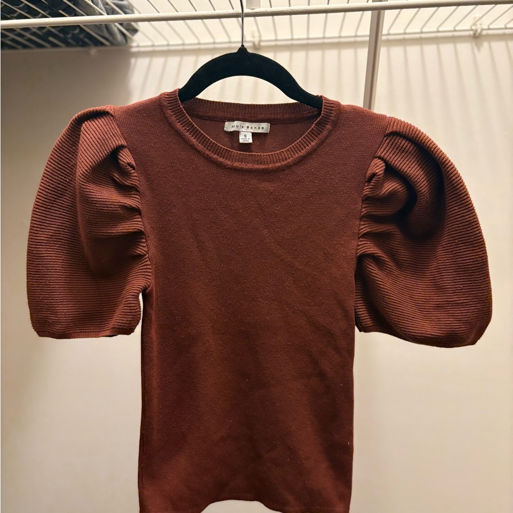 Haute Monde Puff Sleeve Knit Top | Small | Great Condition - Picture 2 of 6